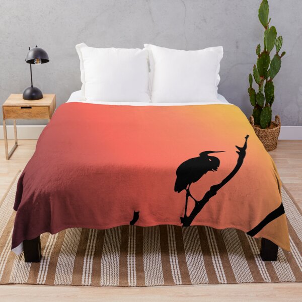 Item preview, Great Egret at sunset (illustration, silhouette) designed and sold by Bug & Brush.