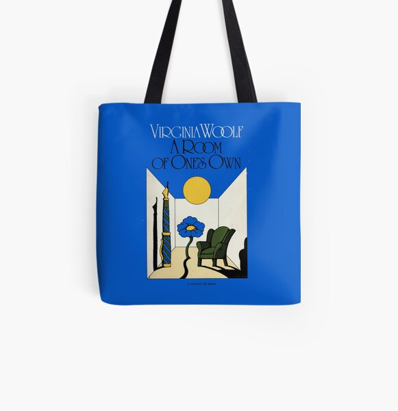 HIGH RESOLUTION A Room of One's Own Virginia Woolf Vintage Book Cover All Over Print Tote Bag