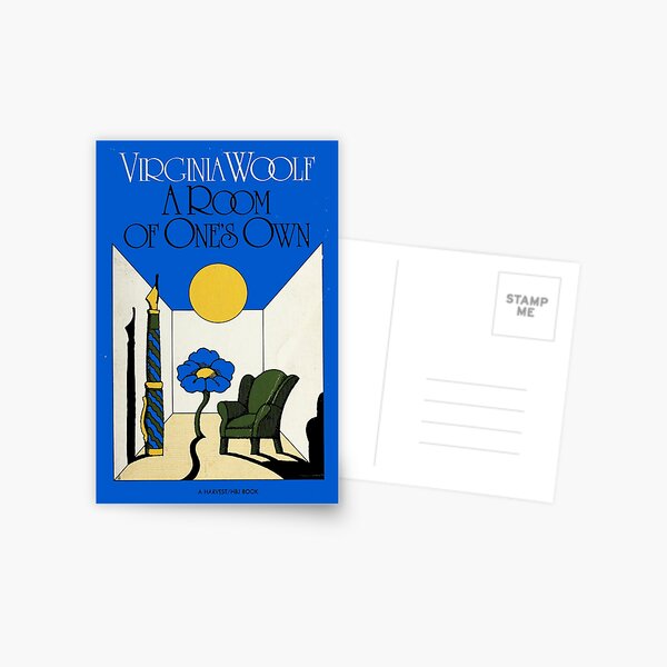 HIGH RESOLUTION A Room of One's Own Virginia Woolf Vintage Book Cover Postcard