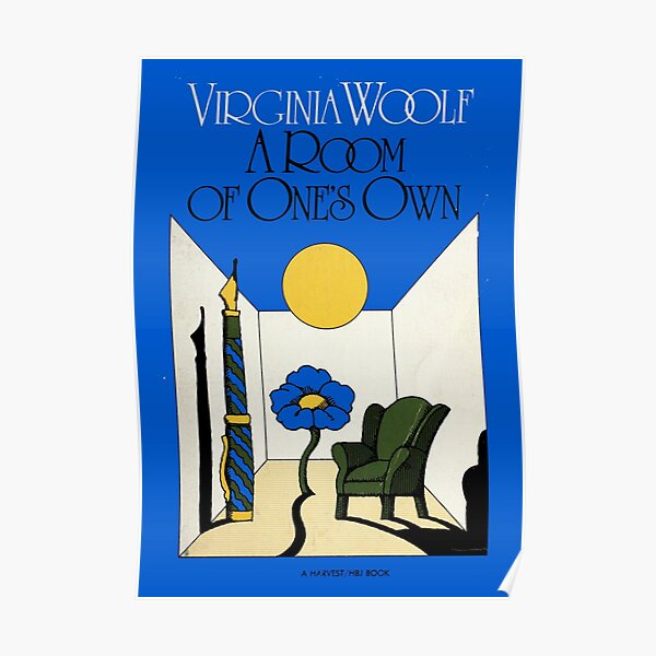 HIGH RESOLUTION A Room of One's Own Virginia Woolf Vintage Book Cover Poster