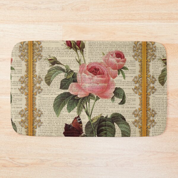 Item preview, Botanical print, on old book page - Roses designed and sold by Art by Lilia.