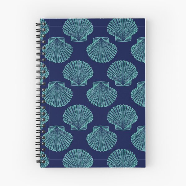 Item preview, Dark Blue and Seafoam Seashell Pattern designed and sold by Candice Davis.