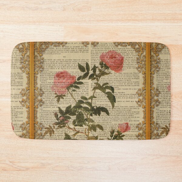 Item preview, Botanical print, on old book page - Roses 3 designed and sold by Art by Lilia.
