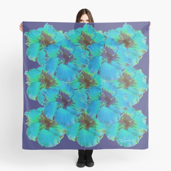 BLUE HIBISCUS Scarf