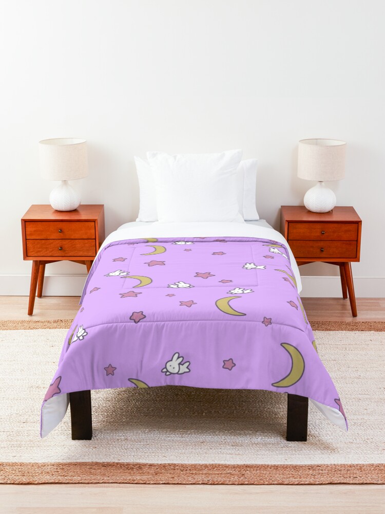 Alternate view of Sailor Moon inspired Bunny of the Moon Bedspread Blanket Print Comforter
