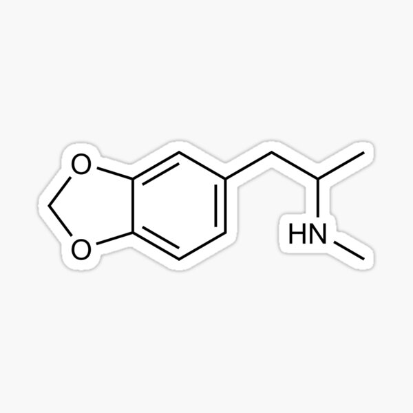 MDMA Structural Formula Sticker