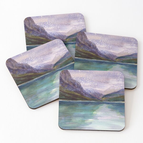 Item preview, Tranquil Mountain Lake - Watercolor designed and sold by RB-float.