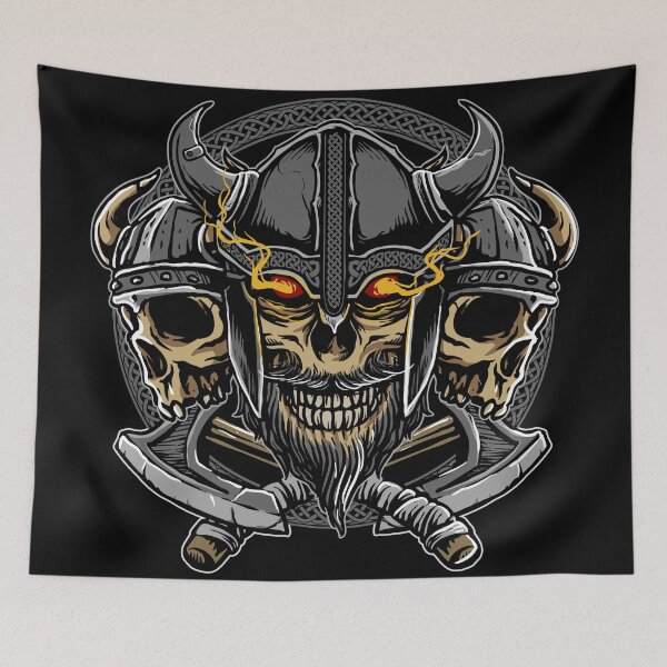 Item preview, Viking Skulls with Crossed Axes designed and sold by TheSimpleMan.