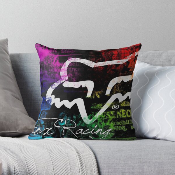 Fox Racing Poster Throw Pillow