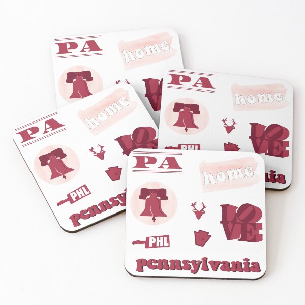 Item preview, Maroon Watercolor Pennsylvania US Sticker Pack designed and sold by The-Goods.