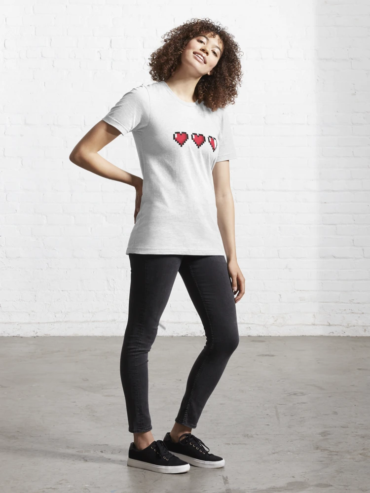 Half-Heart Video Game Hearts Essential T-Shirt for Sale by