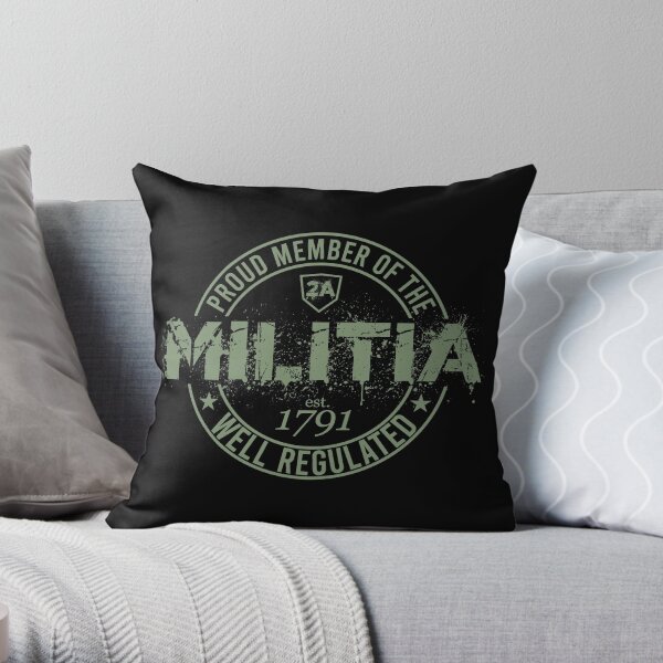 United States Militia Throw Pillow