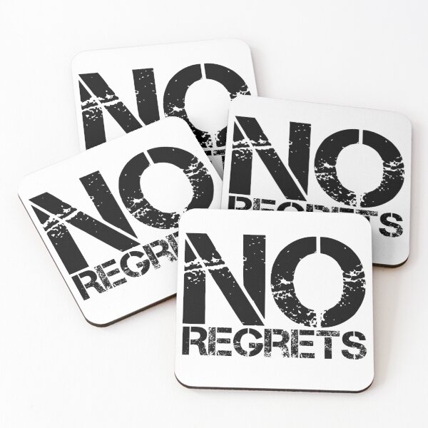 Item preview, Motivational Inspirational and Positive quote - No regrets typography text art by Word Fandom - wordfandom designed and sold by Kerry Pritchard.