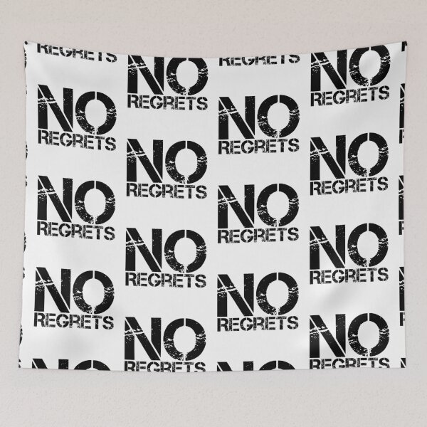 Artikelvorschau, Motivational Inspirational and Positive quote - No regrets typography text art by Word Fandom - wordfandom entworfen und verkauft von Kerry Pritchard.