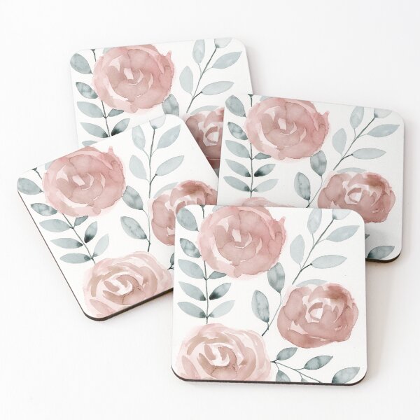 Item preview, Antique Roses Watercolor Flowers designed and sold by PopwheelArt.
