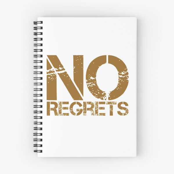 Item preview, Motivational Inspirational and Positive quote - No regrets typography text art by Word Fandom - wordfandom designed and sold by Kerry Pritchard.