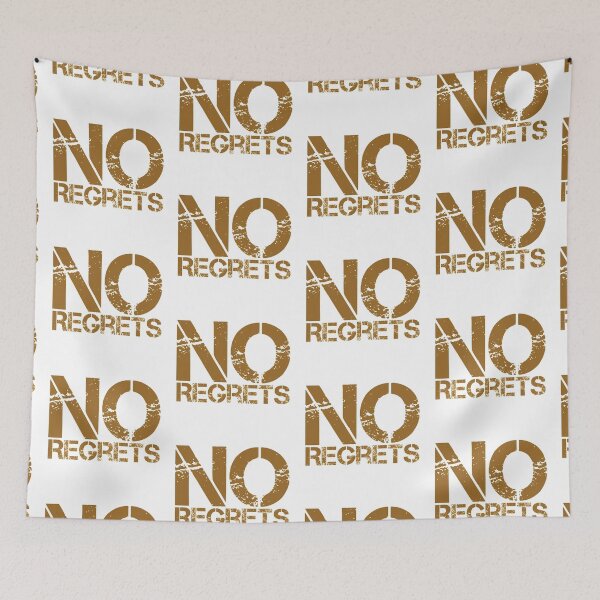 Item preview, Motivational Inspirational and Positive quote - No regrets typography text art by Word Fandom - wordfandom designed and sold by Kerry Pritchard.