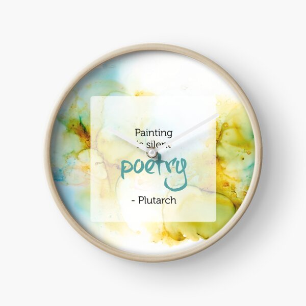 Inspirational Quote - Alcohol Ink Clock