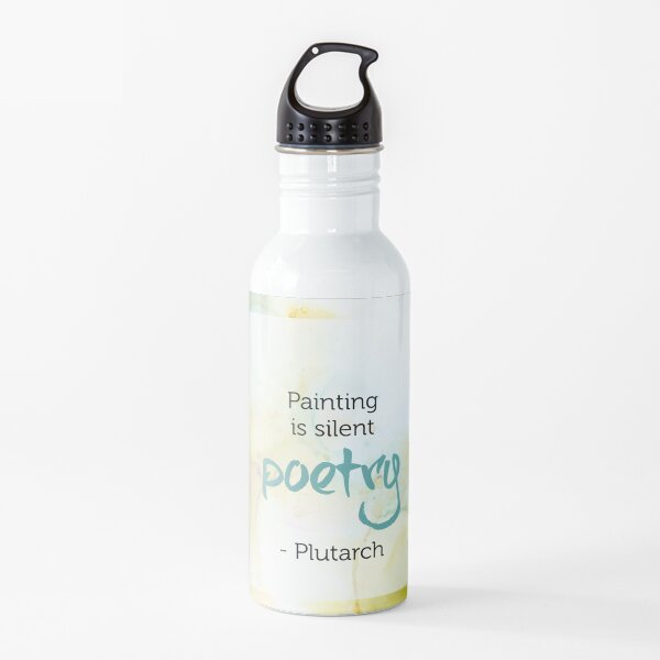 Inspirational Quote - Alcohol Ink Water Bottle