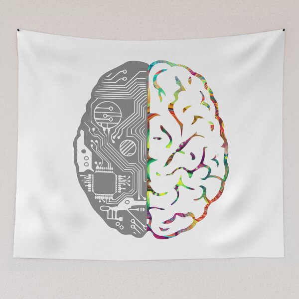 Item preview, Coding Brain in Grey & Psychedelic Colour designed and sold by 0tdesigns.