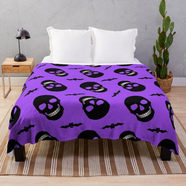 Item preview, Halloween Bat Skull Pattern Purple designed and sold by karwilberevivalcollection.