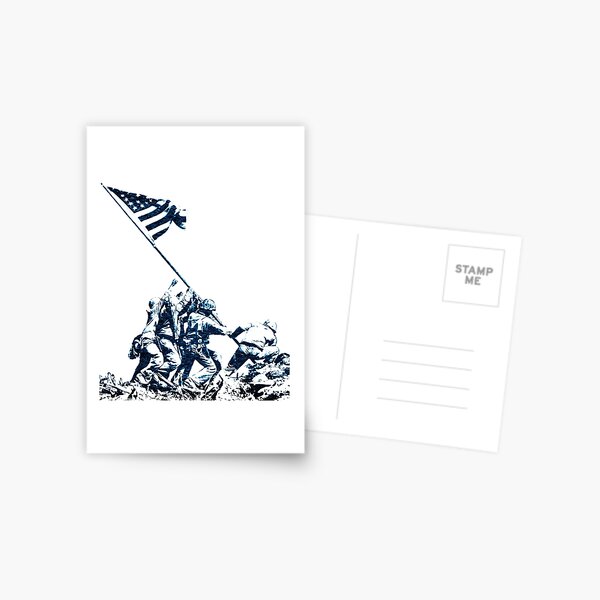 Vista previa del artículo con la obra «Izamiento de la bandera de la Segunda Guerra Mundial en Iwo Jima», diseñado y vendido por historicimage.