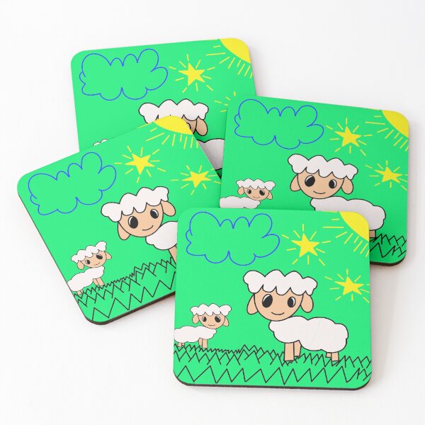 Item preview, Lambs eating grass designed and sold by Barktoonz.