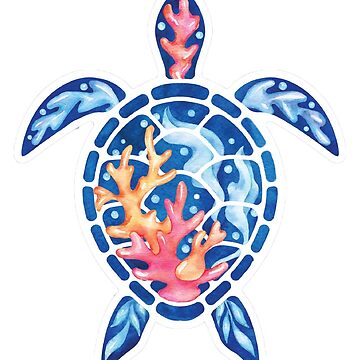 Artwork thumbnail, Coral Reef Turtle by RipDesigns