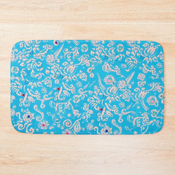 Item preview, Acrylic painting, light blue floral designed and sold by Hagar Cohen.