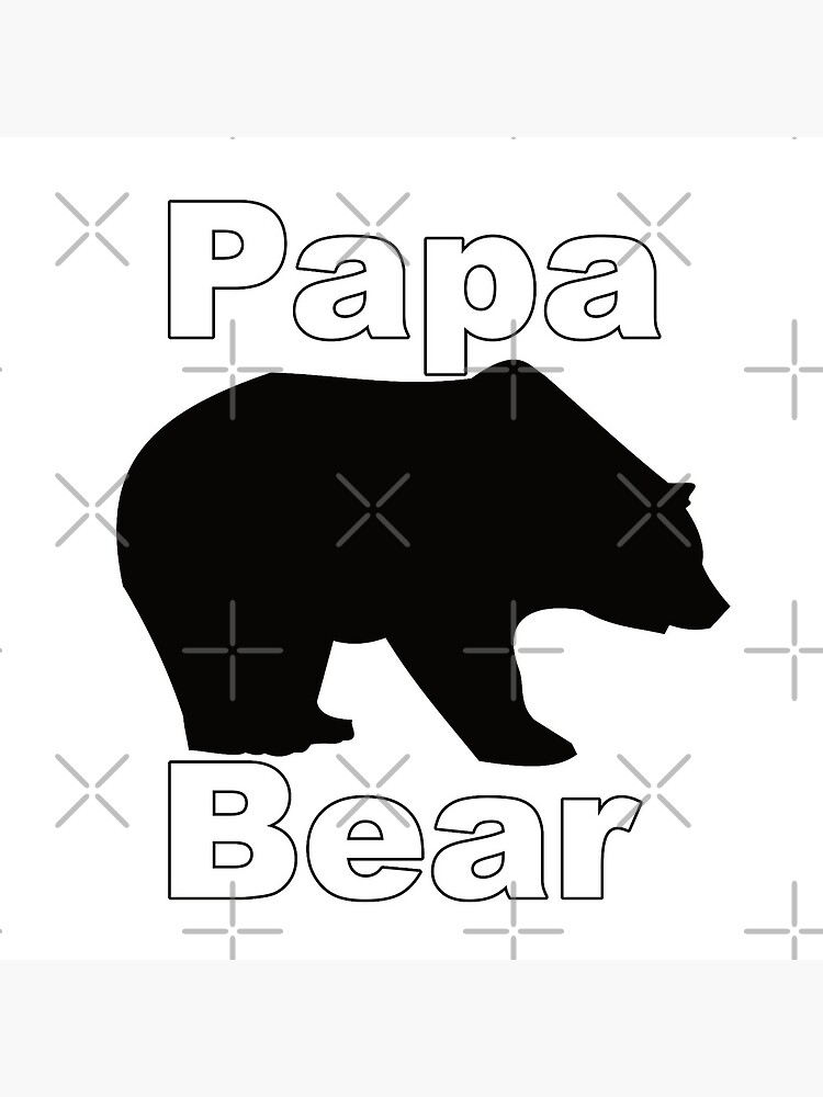 Download "Papa bear design Silhouette" Coasters (Set of 4) by ...