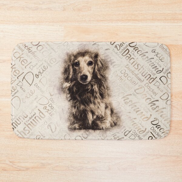 Item preview, Longhaired Dachshund dog  designed and sold by k9printart.