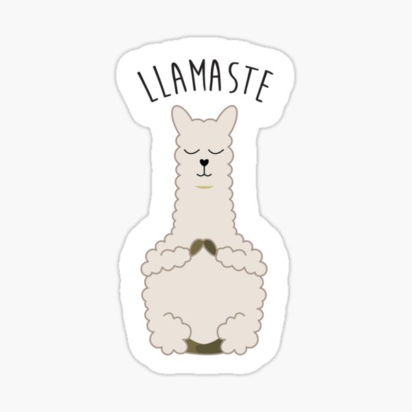 Llamaste Yoga Llama Sticker
