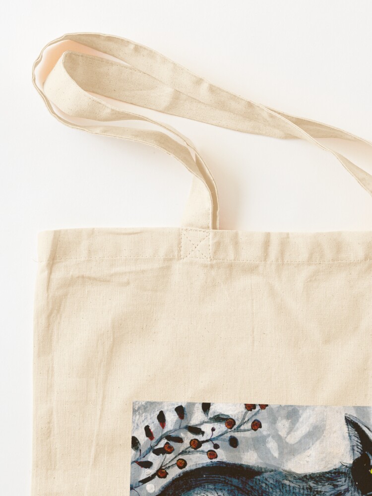 Alternate view of Tuxedo cat, black cat, pet portrait, cute pets, cat art Tote Bag