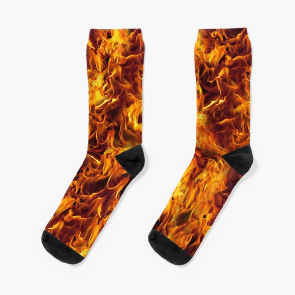 Fire and Flames Pattern Socks