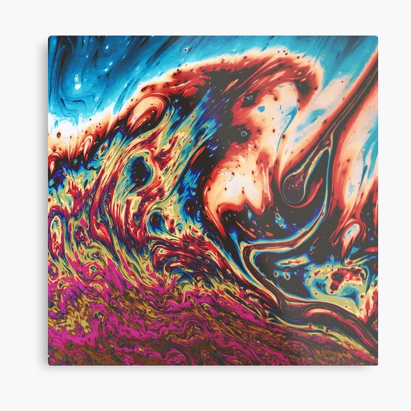 Pouring Paint Metal Print