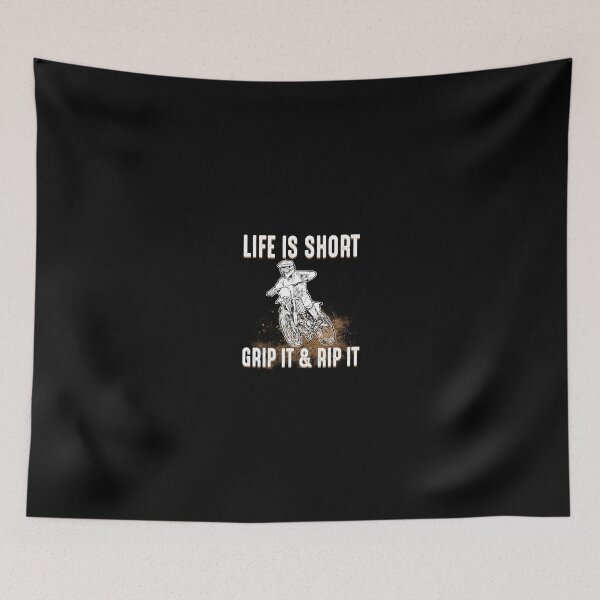 Item preview, Life Is Short Grip It & Rip It - Motorbike Dirt Bike designed and sold by Superhero Gear.