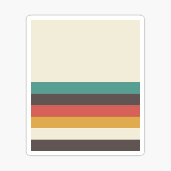 Classic Retro Striped Sticker