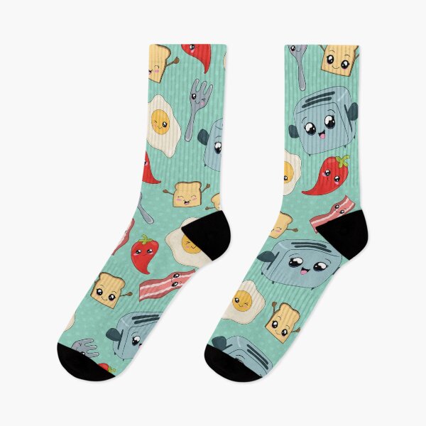 Item preview, Kawaii Breakfast Pattern designed and sold by ValentinaHramov.