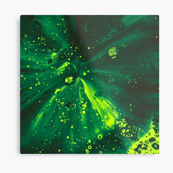 Abstract Pouring Paint Metal Print