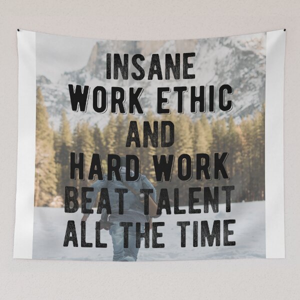 Item preview, Motivational - Work Ethic & Hard Work Quote designed and sold by MotivationFlow.