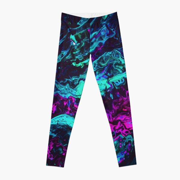 Abstract Pouring Paint Leggings