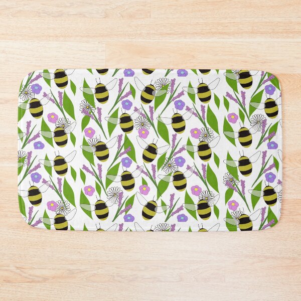 Item preview, beautiful bumble bees amongst flowers designed and sold by designInk.