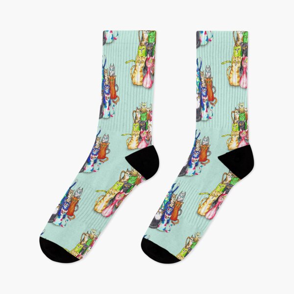 Item preview,  Gang of colorful cats designed and sold by Bwiselizzy.