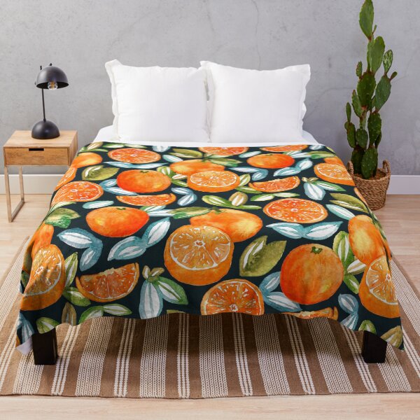 Item preview, Oranges On Navy  designed and sold by TigaTiga.