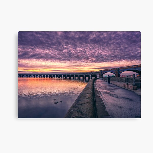 Hot Original Acrylic Abstract Painting of The Tay Bridge on Canvas