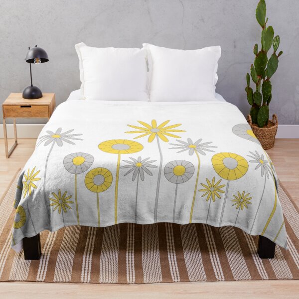 Item preview, Yellow and Gray Flowers designed and sold by Primroaddesigns.