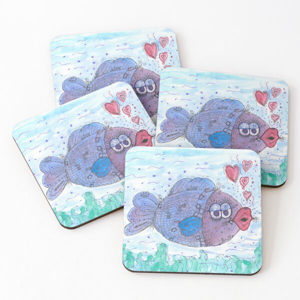 Item preview, blue fish designed and sold by IDeee.
