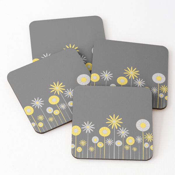 Item preview, Yellow and Gray Flowers designed and sold by Primroaddesigns.