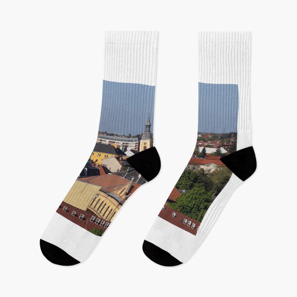 Item preview, Church and buidlings Eger cityscape Hungary designed and sold by goceris.