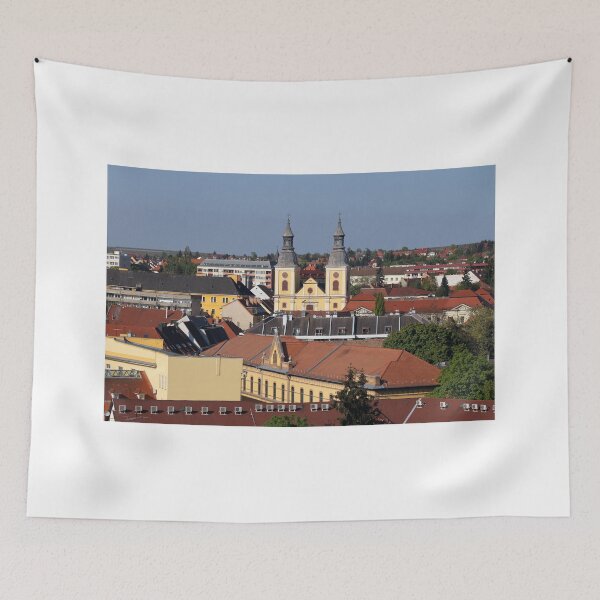 Item preview, Church and buidlings Eger cityscape Hungary designed and sold by goceris.